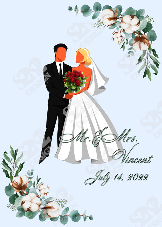 Printable Customized Wedding Card